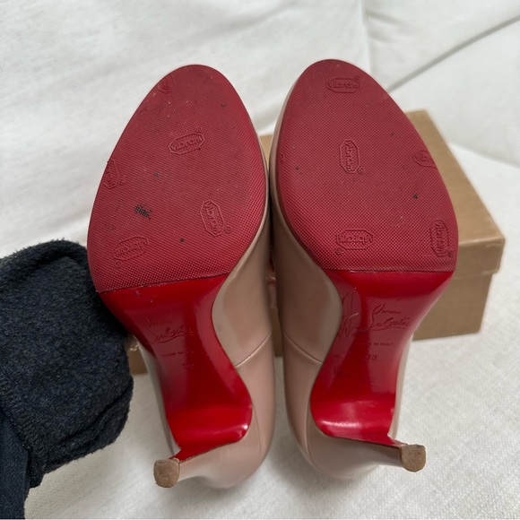 Christian Louboutin Nude Ron Ron 100 Pumps - Picture 7 of 8